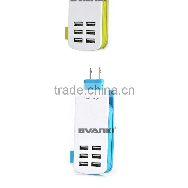 2016 New OEM high quality factory 6 port usb charger for iphone 7 US EU UK AU plug charger with multi USB wall charger