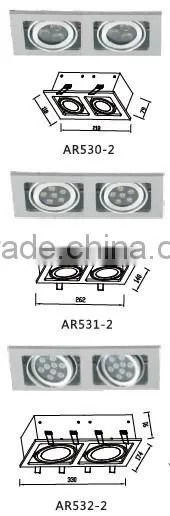 Double 6X1W LED downlight