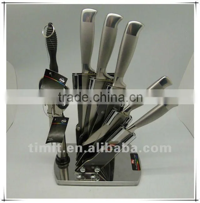 8pcs stainless steel hollow handle good quality kitchen knife