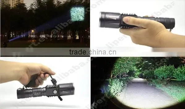 (160104) High power rechargeable aluminum alloy zoom focus usb led flashlight