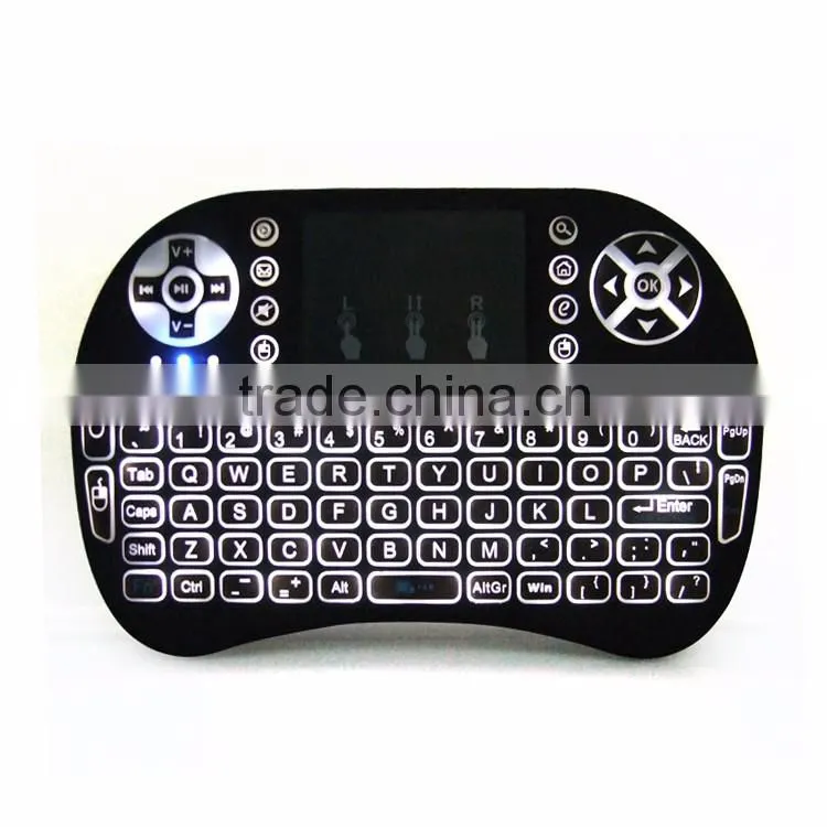 2.4g air mouse for android tv box, back light Wireless air mouse for m8s, Mini wireless keyboard Air mouse combo