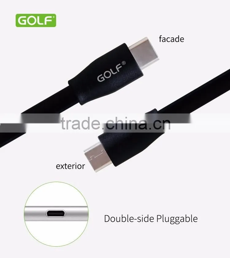 Golf 1M Type-C USB Sync Cable For Xiaomi 4C 2.1A Fast Charging Double Sided Type-C USB Data Sync Cable For Letv Macbook TB-0421