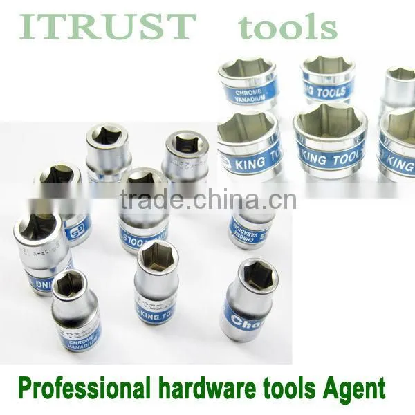 10PCS 1/2" metall box socket set 4010AAL GS KING TOOLS made in china