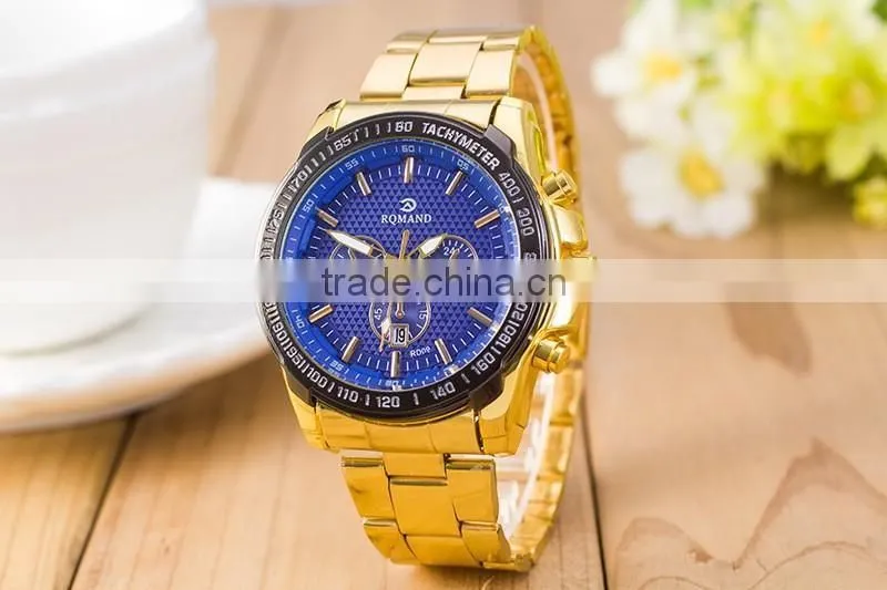 RD09 202 RQMAND Luxury Calendar Men Watches Steel Gold Male Clock Men Military Wristwatch Quartz Sports Watch Relogio Masculino