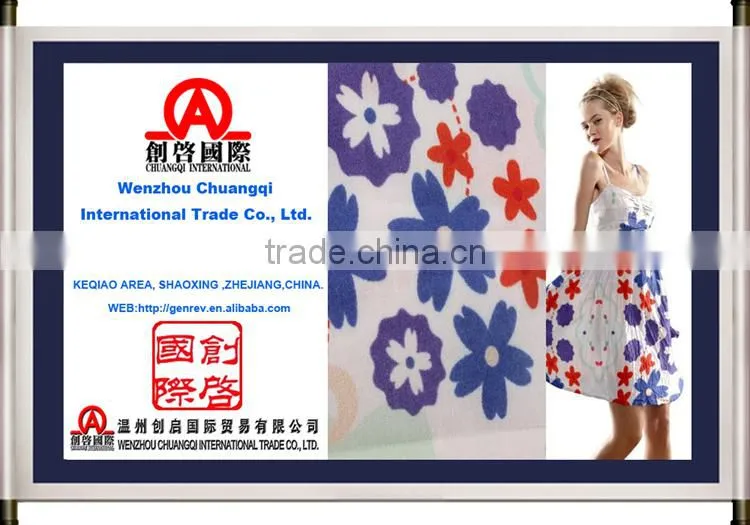 textiles digital printing on fabric knit 100% cotton for ladies long dresses