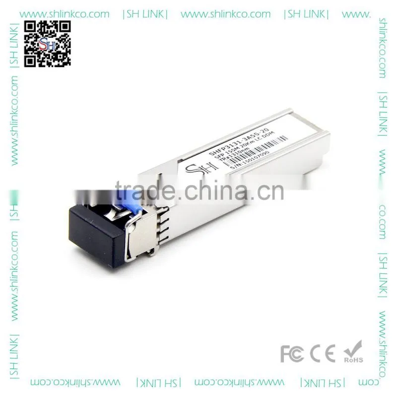 Wholesaler 1.25G 6G 8G 10G 40G sfp transceiver 20km 2.5g bidi optical module