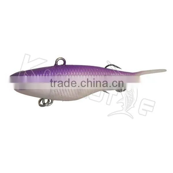new fishing lure sinking plastic soft vibe hook lures , lead jig bait,metal jigging lure