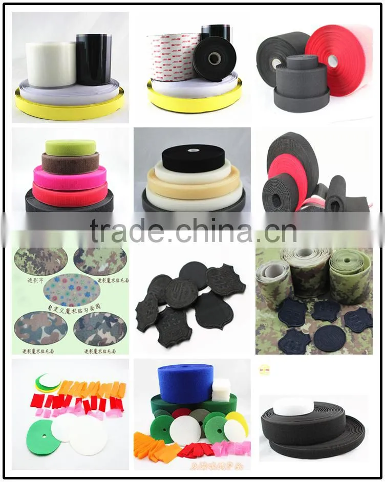 Nylon smooth loop side self-adhesive plastic hook loop dots