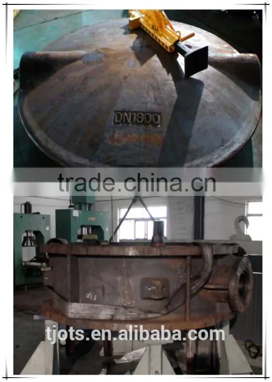 BV-DS057 dn1000-2500mm big size double flange type worm gear operated butterfly valve