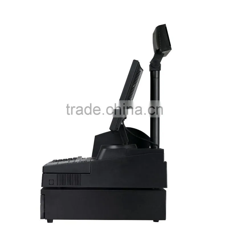 thermal printer and cash box 12.1 inch LED supermarket pos system terminals