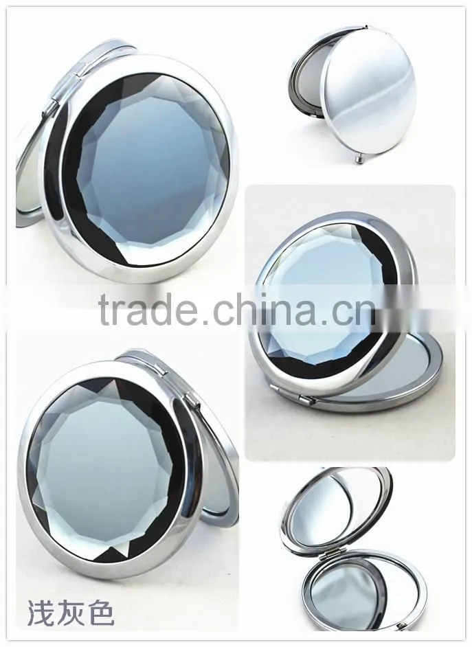 Small round metal mirror made in china mirror factory you can add your own logo