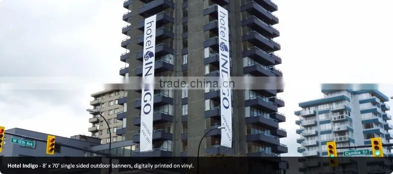 Long Life Weather Resistant waterproof all kinds of banner material cheap double-side street banners