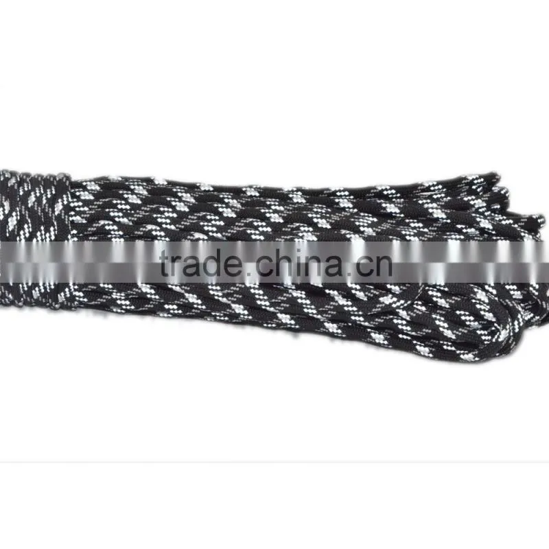 3 reflective tracer & 3 Glow in dark tracer Military Grade 550 Paracord 1000 spool parachute cord