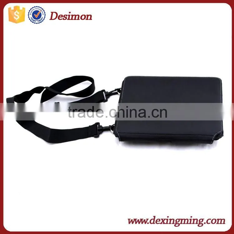 2015 most popular handheld canvas tablet case for 10.1 inch with lanyard/neck strap