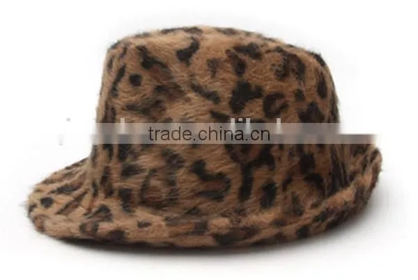 Sunny Shine custom cheap fashion tweed leopard print bucket hats