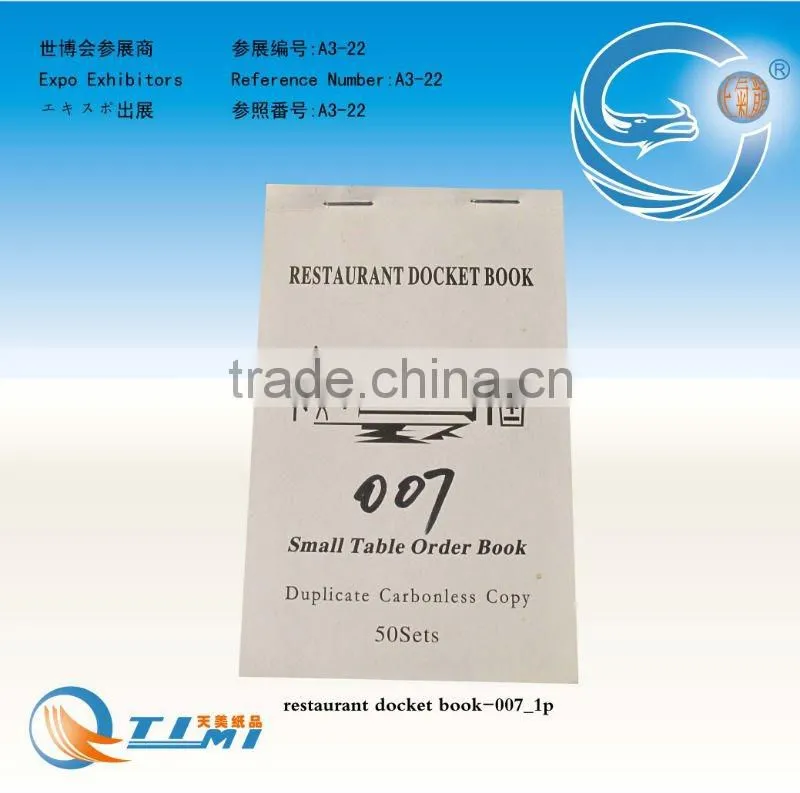 restaurant docket book(small table order book),take away docket book,