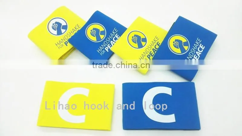 Polyester and elastic thread material soccer captain armband