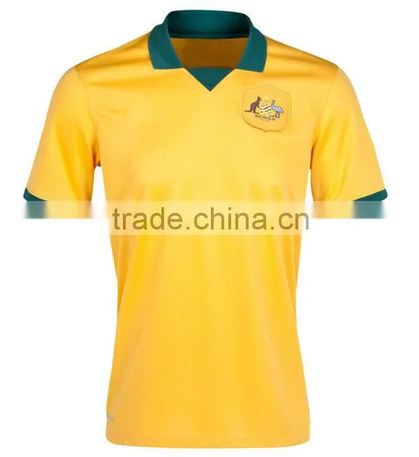 Plain Australia Soccer Jersey with favorable Price and Sublimation