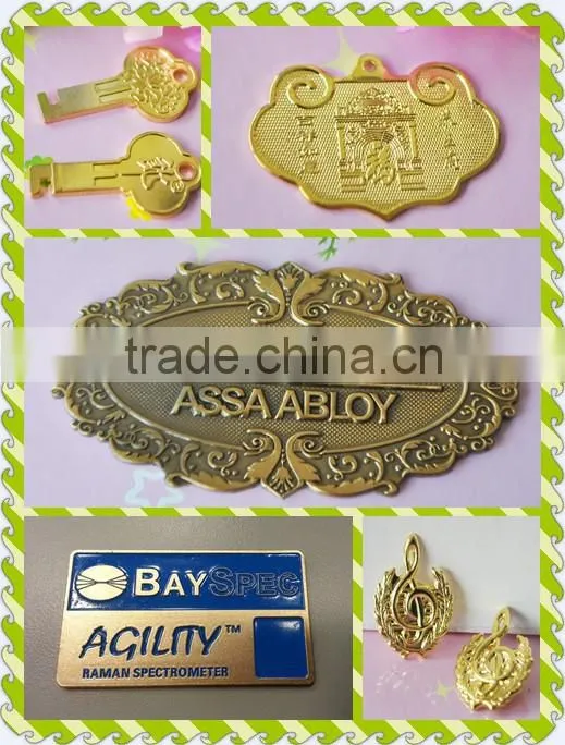 Metal anodizing logo nameplate