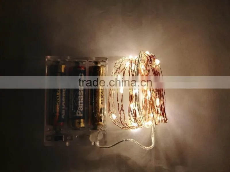 3M 30 LEDS 5V string Copper Wire LED light 3 AA Battery Powered Waterproof Christmas Lights