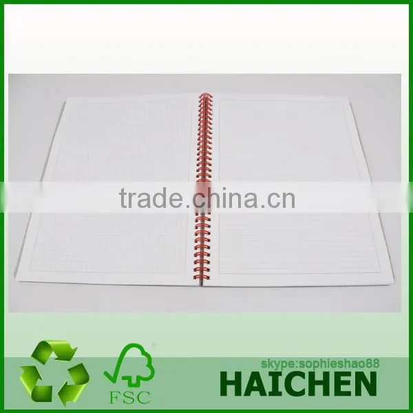 paper board printing cover spiral notebook