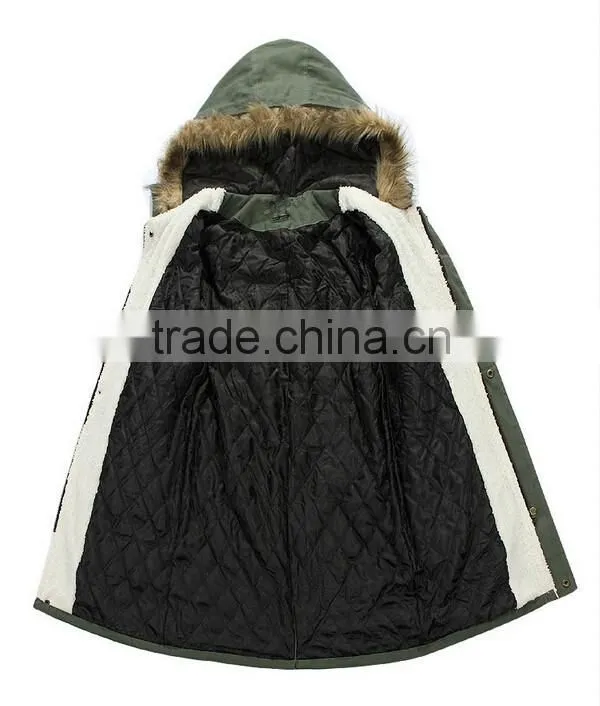 New Men Women Military Long Winter Trench Coat Jacket Hooded Parka overcoat
