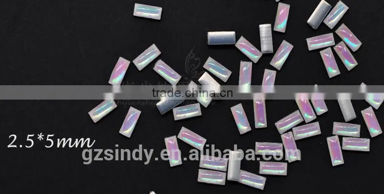 Korean Style Flat Back Glass Resin Stone Opal Decorative Stones ZX:SZ574