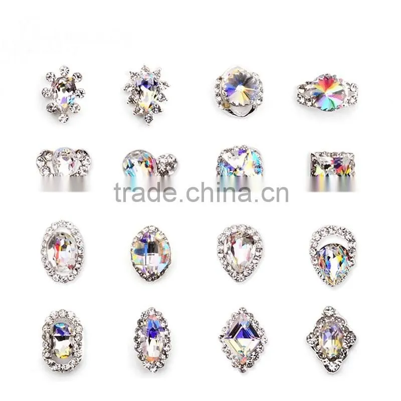 2016 Factory Supply Fashion Nail Art Alloy Rhinestone Decoration New Nail Crystal