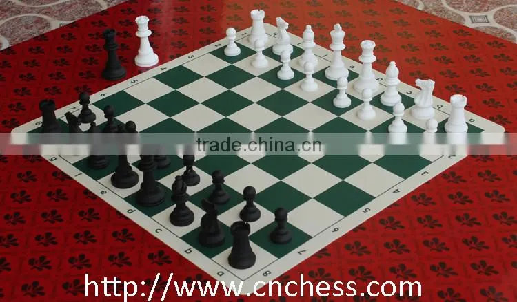 Silicone chess set with silicone chess board