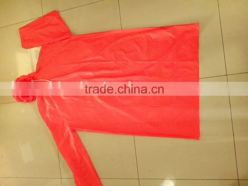 shocking color pvc raincoat