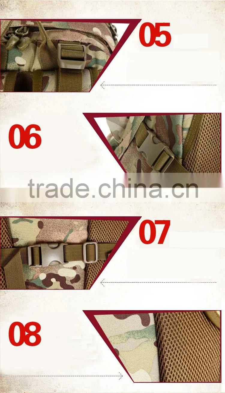 wholesale China canvas backpack large capacity outdoor military camouflage backpack