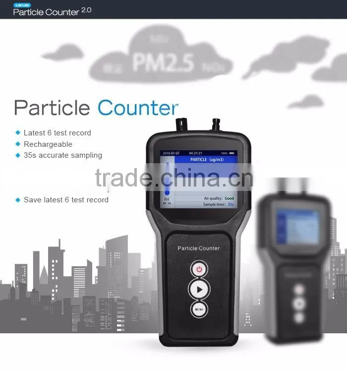 PM10 laser particle counter to detect PM2.5 or PM10 particulate matter