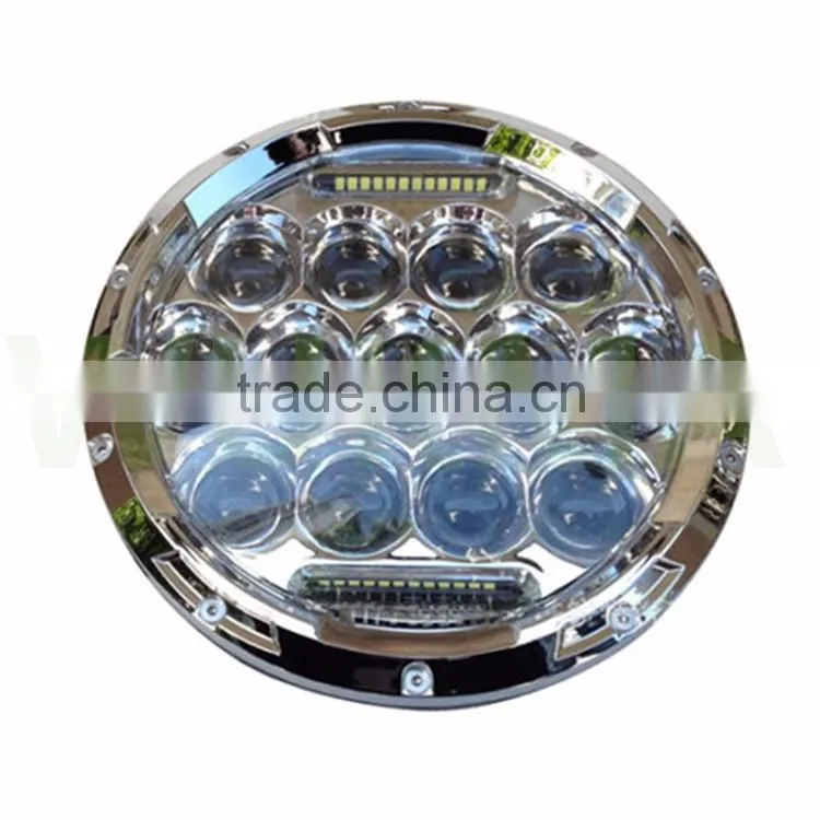 Wholesale 75W 7 Inch Round Headlight 12v 24v & DRL forJee-p Wrangler JK/TJ/LJ 07-15 Harley and Hummer