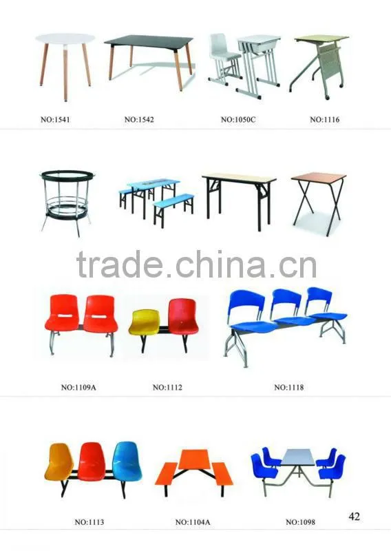 Cheap plastic student/training chair with tablet/silla plastica con tableta1021