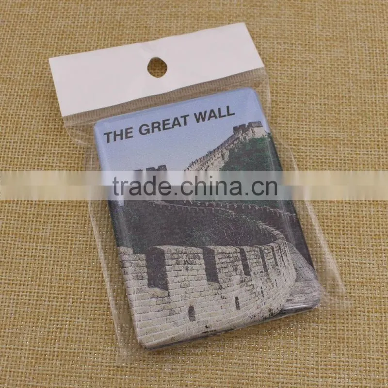 Leather mirror pocket/rectangle pocket mirror/ pu compact mirror with great wall promotion