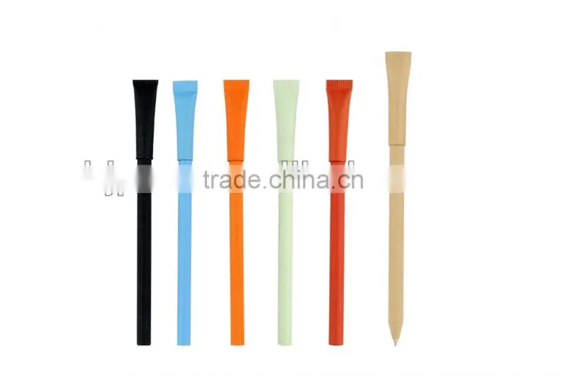 Recycled Paper Material Pen Disposable Ball Pen
