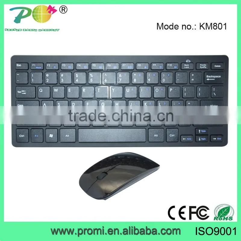 New white and black wireless keyboard ergonomic and mouse combos KM801