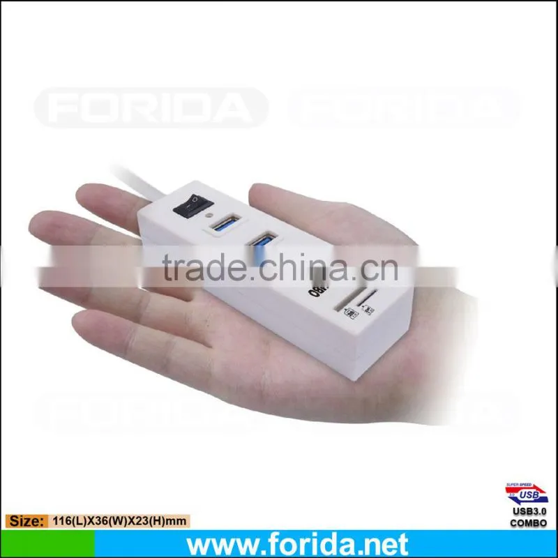 Fashion USB combo with card reader and USB HUB