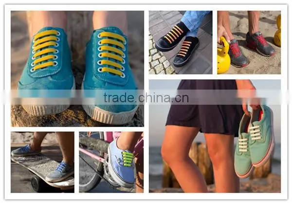 2015 wholesale popular no tie Elastic Lace lock shoelace