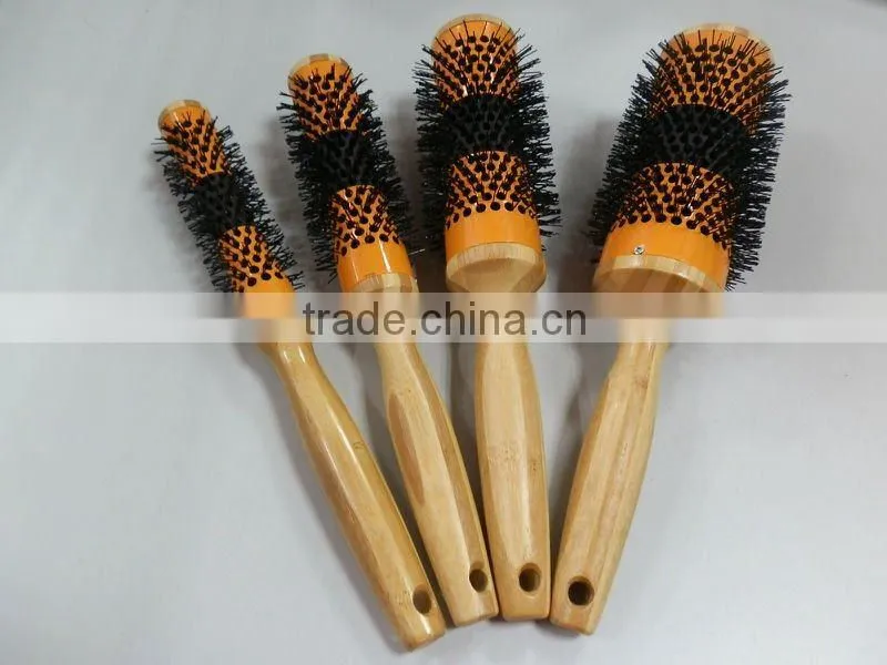 wooden handle ceramic hair brush