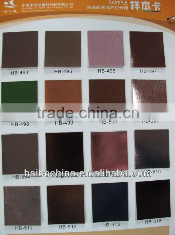 Heat press printing film for leather