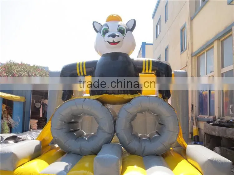 CE Panda Inflatable Playground Obstacle channel for kids