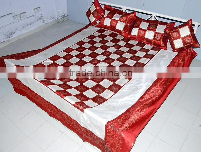 Luxury Lovely Silk Embroidered Bedspread Bedsheets in India
