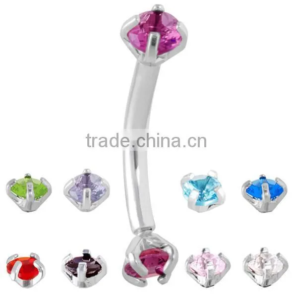 Wholesale Colorful Unique Custom Stainless Steel Fake Cool Eyebrow Rings Body Piercing Jewelry