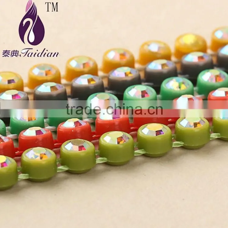 rhinestone triming Single row ab crystal