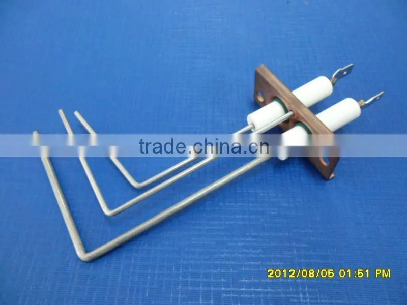 Gas heater boiler stove burner spark ignition flame sensor electrodes