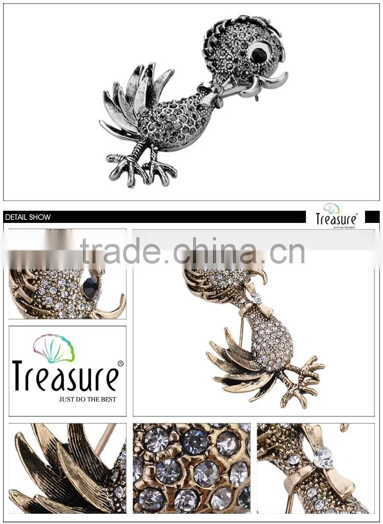 2015 new products New model with high quality Duck rhinestone brooch for vintage jewelry