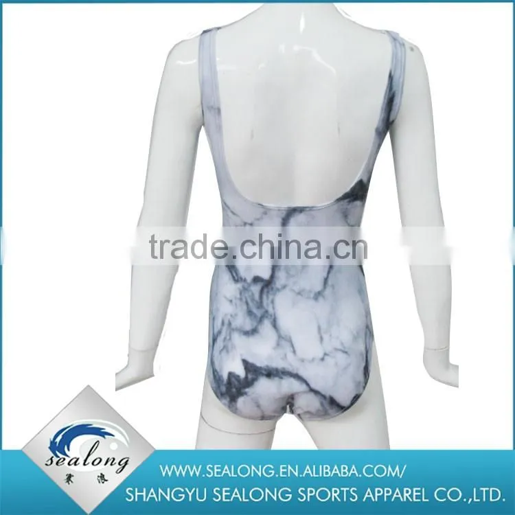 Lady fitness beatiful competitive wholesale custom print swimsuit