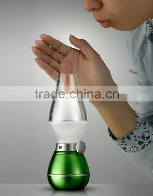 Colorful Wireless Blowing Control Kerosene Oil Desgin LED Lamp