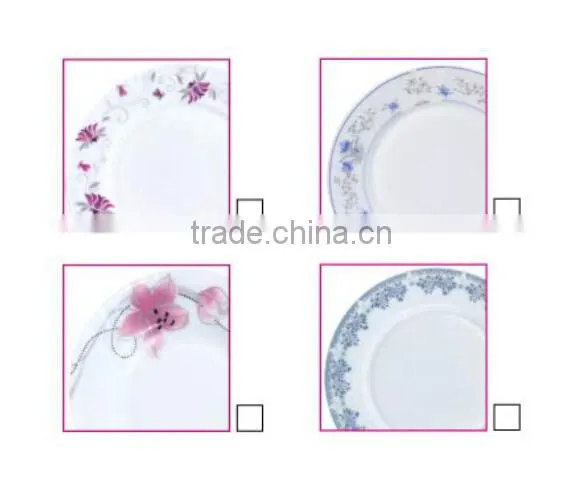 72pcs Spin Set Opal Glass Dinnerware Tableware